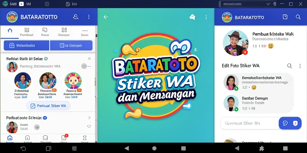 Tampilan antarmuka BATARATOTO untuk pembuatan stiker yang intuitif.