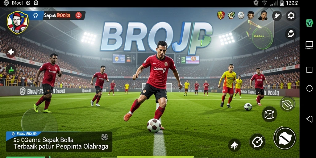 Tampilan antarmuka game Sepak Bola yang menarik dan interaktif.