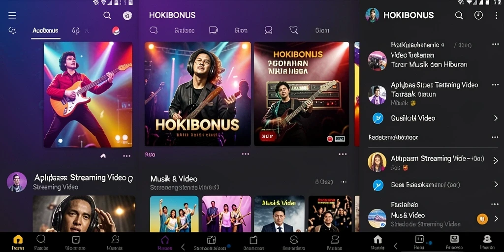 Tampilan antarmuka HOKIBONUS yang menarik untuk Streaming Video.