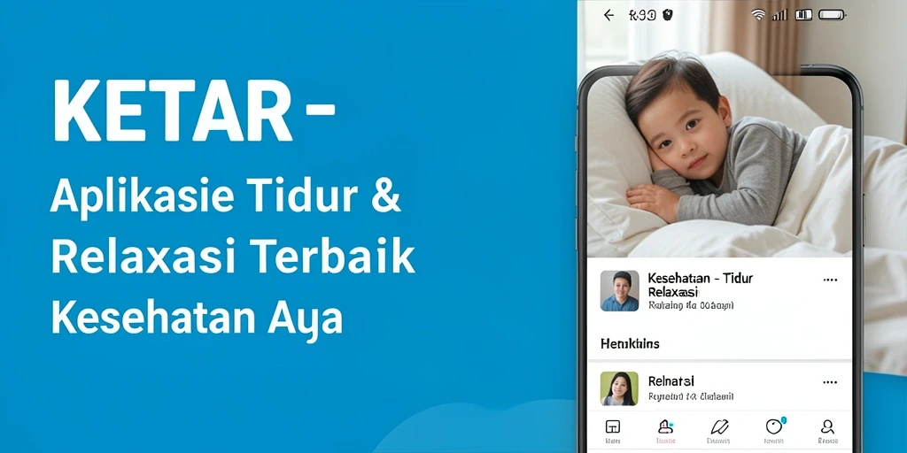 Antarmuka aplikasi KETUA yang menenangkan untuk tidur dan relaksasi.