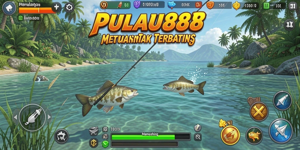 Antarmuka permainan PULAU88 yang menawan dan interaktif.