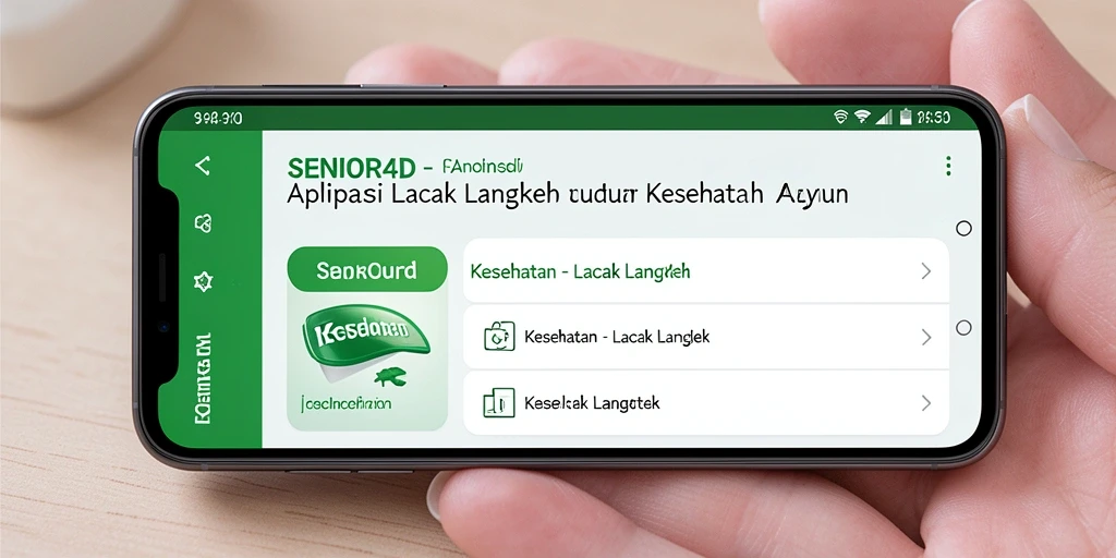 Antarmuka pengguna SENIOR4D yang menunjukkan fungsi Lacak Langkah dengan jelas.
