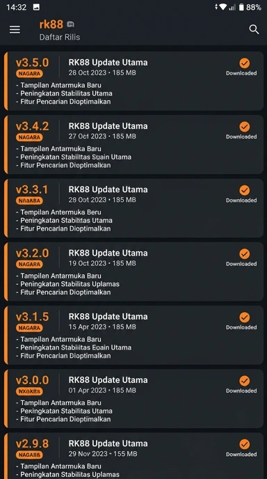 Riwayat Versi rk88: Pembaruan Terbaru untuk Pengguna Android